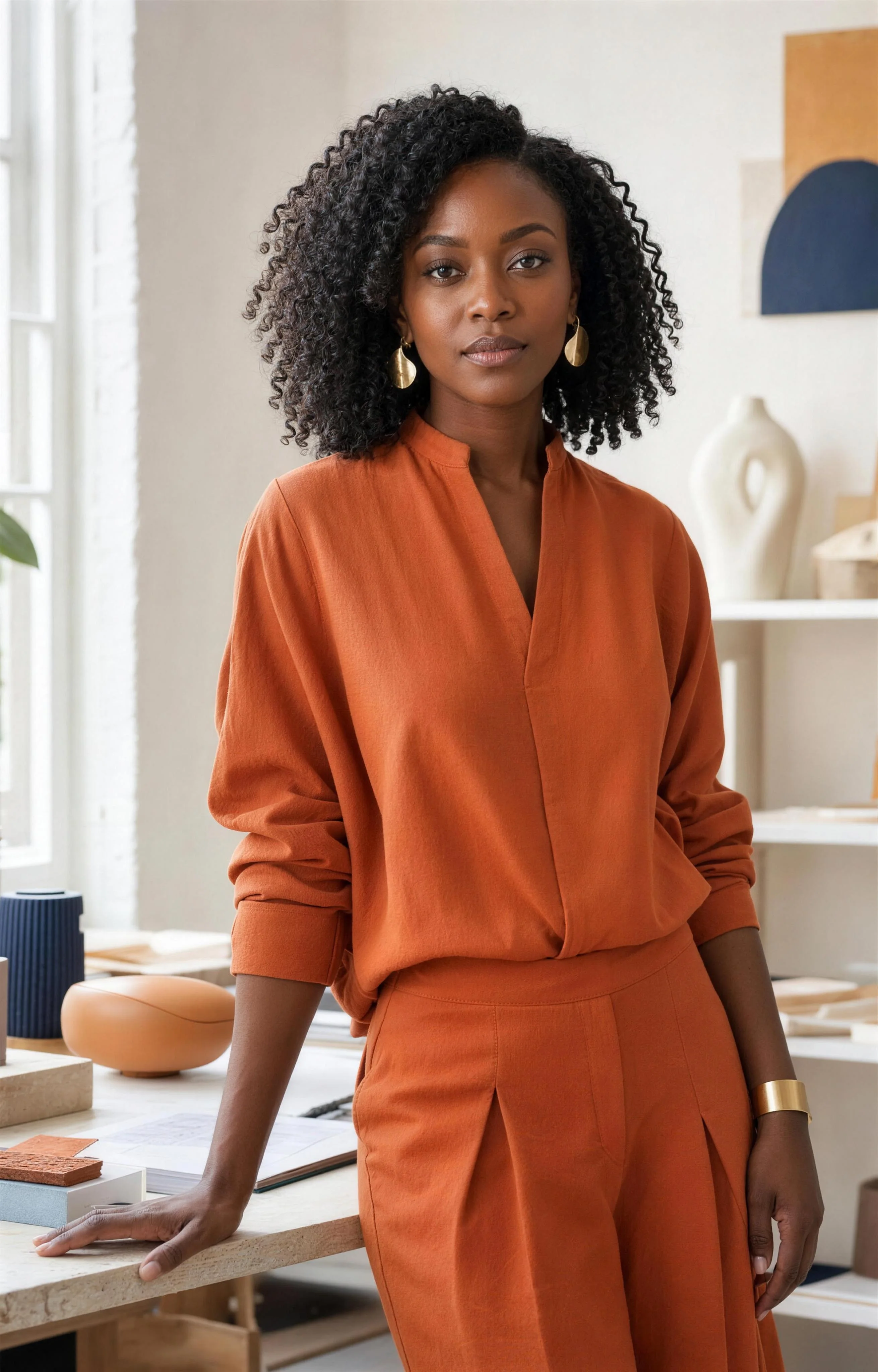 Amara Okafor in her East London design studio