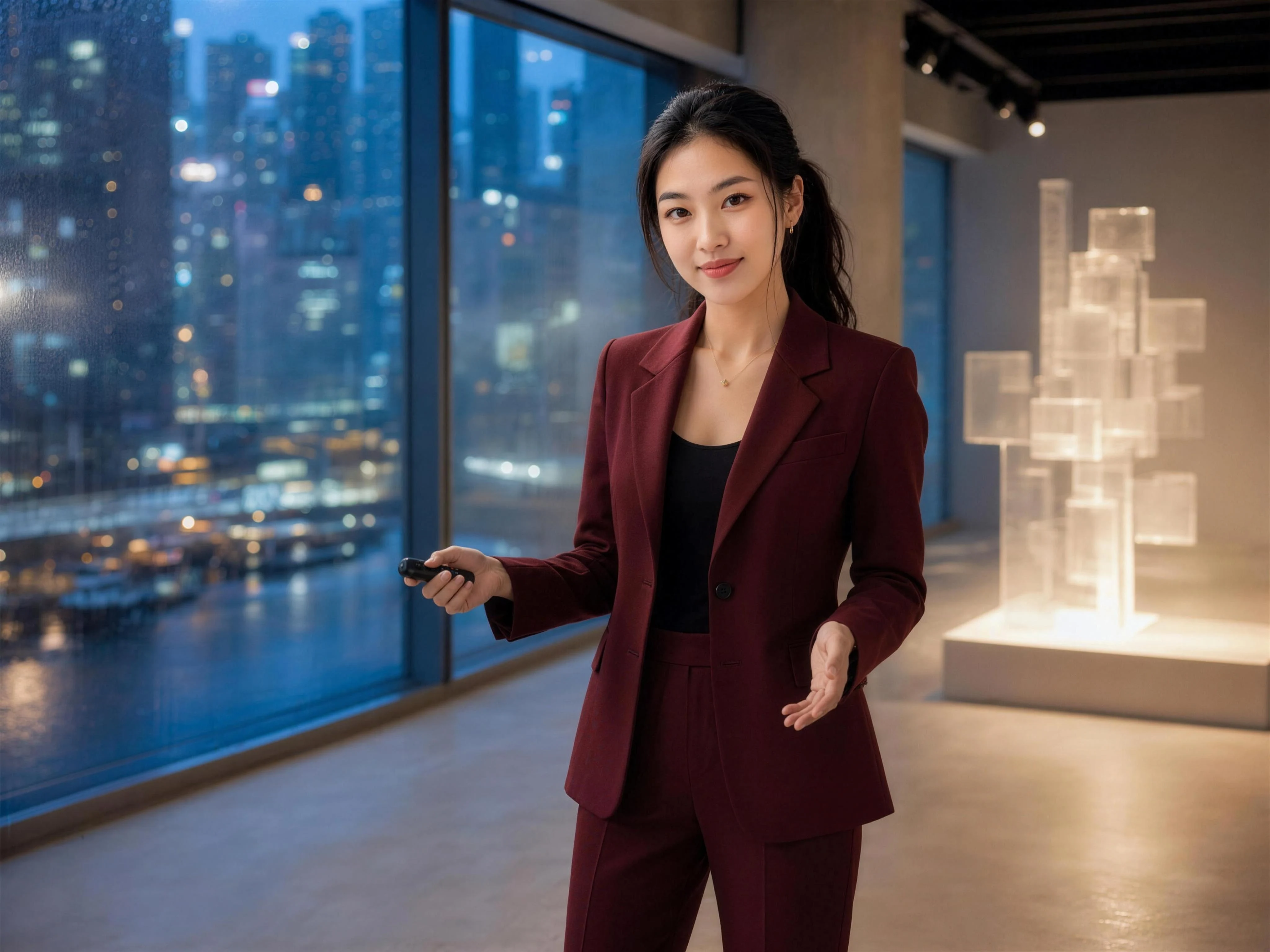 Tiffany Shen speaking at a launch