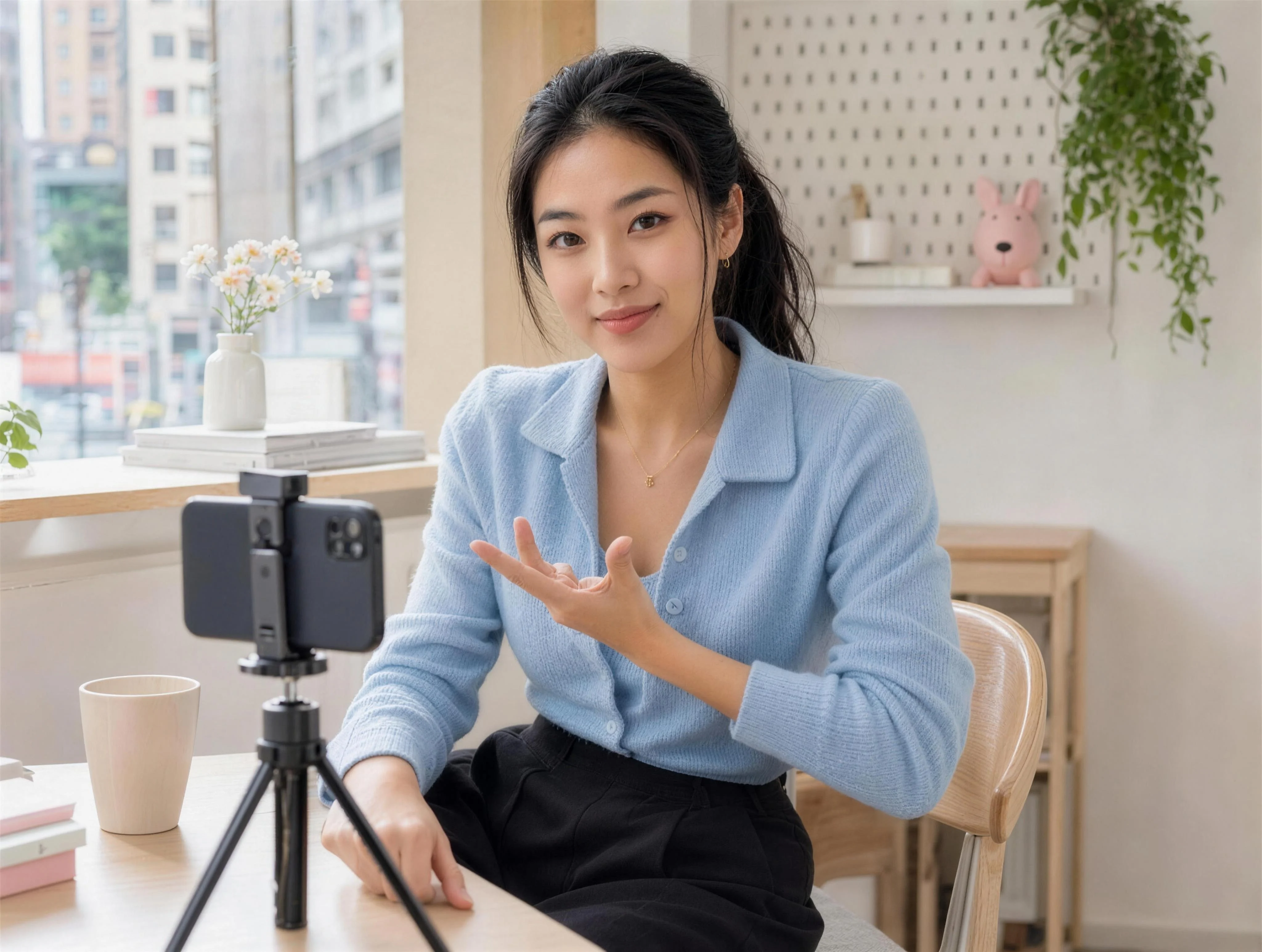Tiffany Shen in a recurring social scene